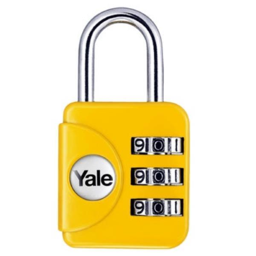 YALE LUCCHETTO DA VIAGGIO GIALLO 3 CIFRE